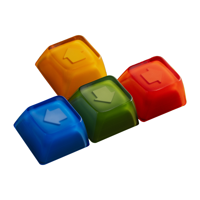 8BitDo Double-Layered Crystal Arrow Keycaps - Retro Gaming Accessory