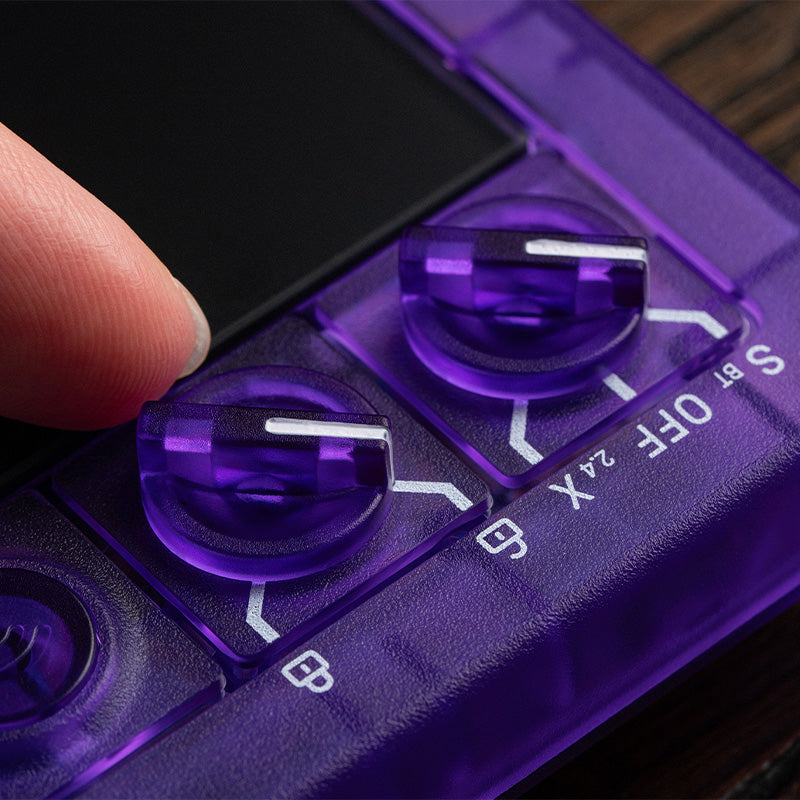 8BitDo Arcade Controller - Transparent Purple Signature Edition - Arcade Fight Stick