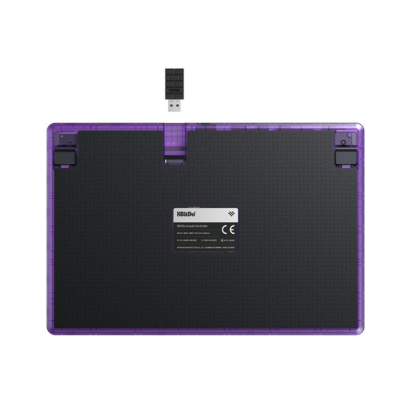 8BitDo Arcade Controller - Transparent Purple Signature Edition - Arcade Fight Stick