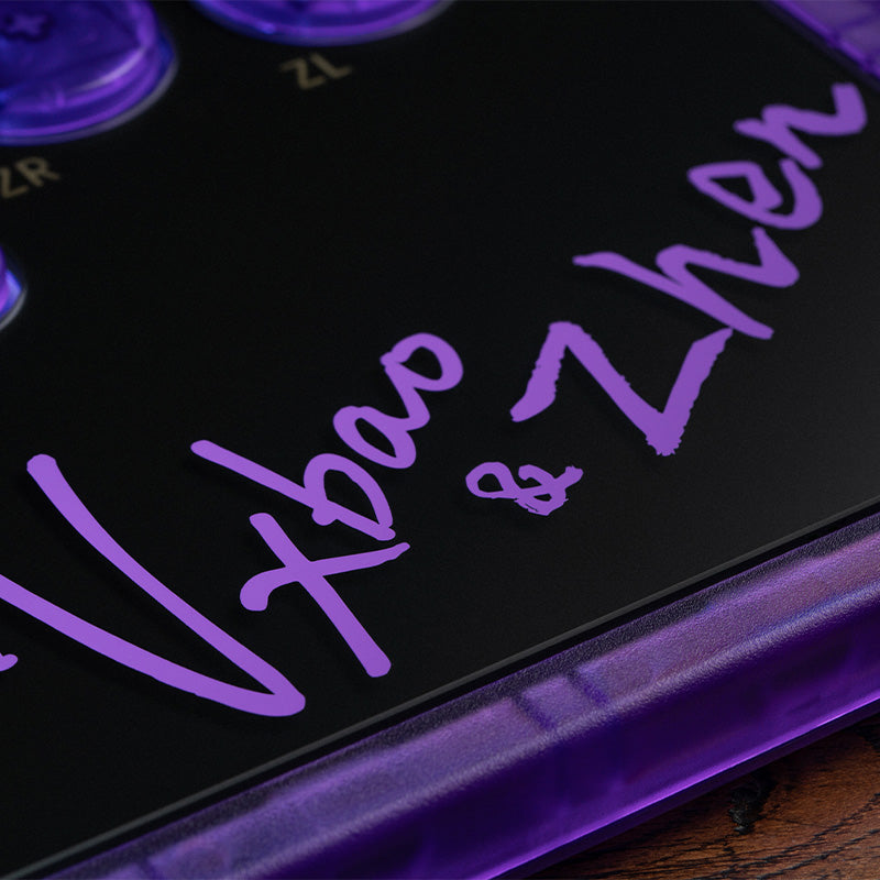 8BitDo Arcade Controller - Transparent Purple Signature Edition - Arcade Fight Stick