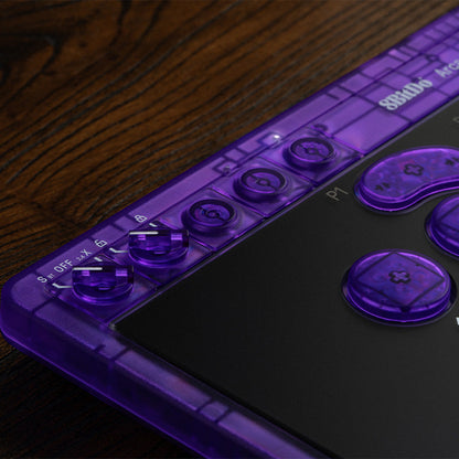 8BitDo Arcade Controller - Transparent Purple Signature Edition - Arcade Fight Stick
