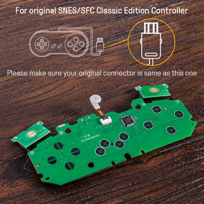 8BitDo Mod Kit for SNES/SFC Classic Edition Controller (Classic) - Wireless Game Controller
